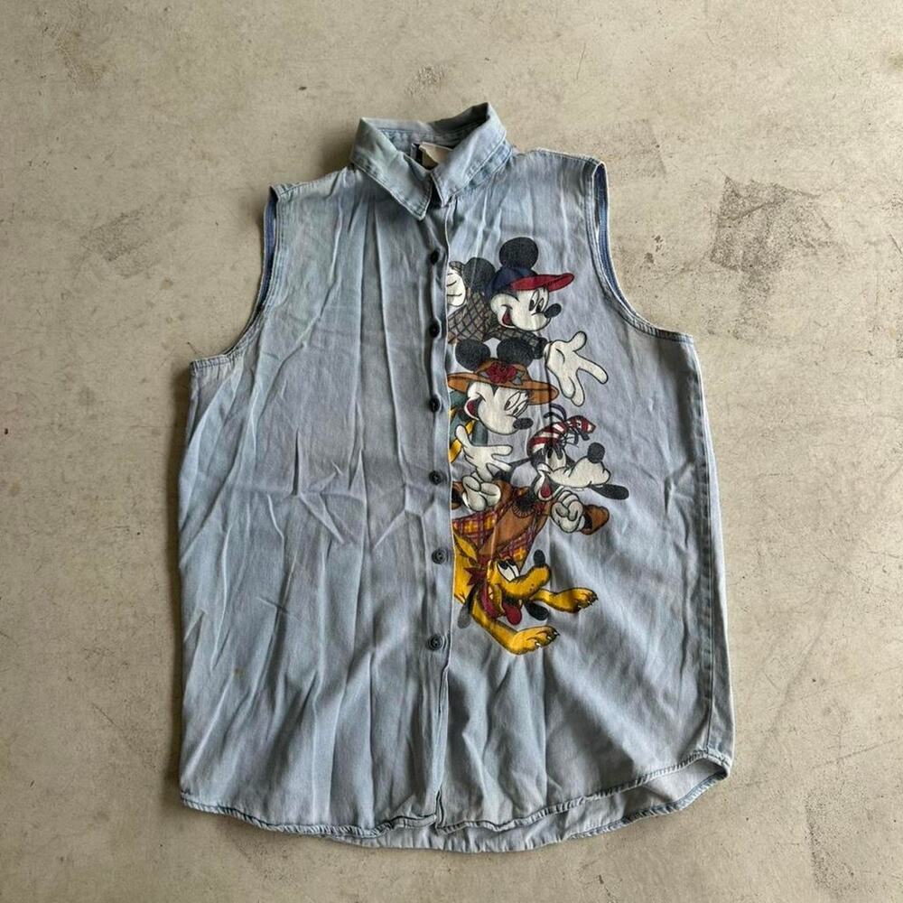 Vintage Disney Mickey Mouse Denim Vest